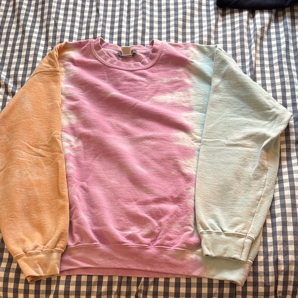 Crewneck Sweatshirt in Pink, Orange, and Blue - Picture 1 of 3